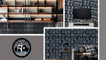 Panel decorativo 3D Negro y más